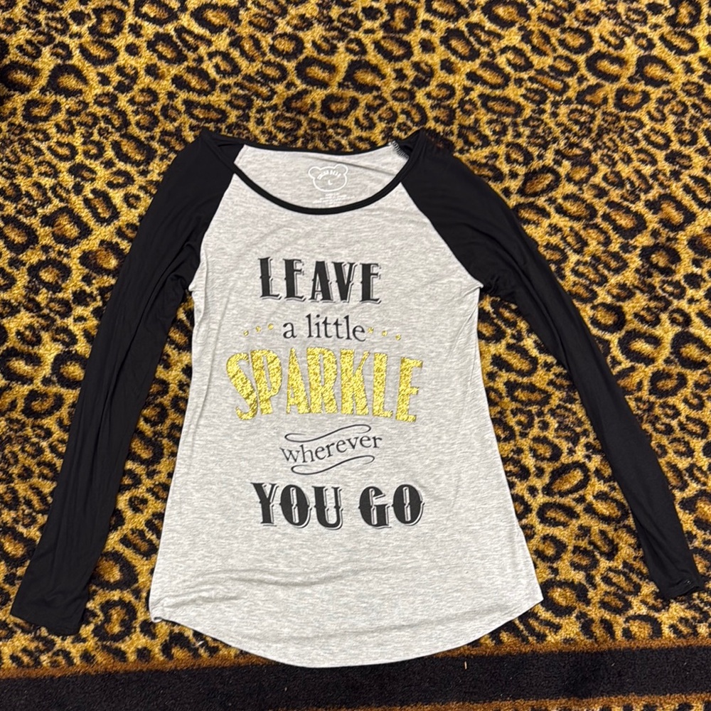 Graphic Long Sleeve Tee - Black and Gray